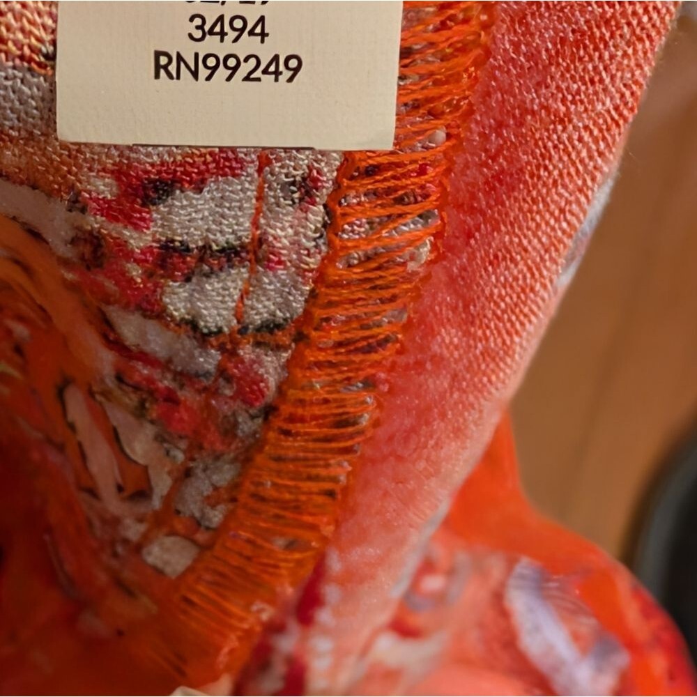 NWT Catherines Maxi Summer Dress paisley floral pattern orange size 2X Boho - Picture 4 of 7